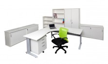 Rapid Span White Office Furniture With Rapid Span Workstation